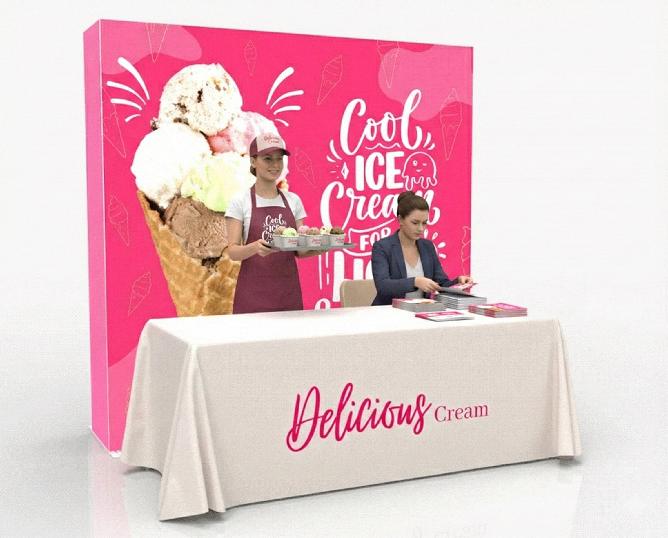 8ft SEGQuick™ Booth 26 - Pop Up Backlit