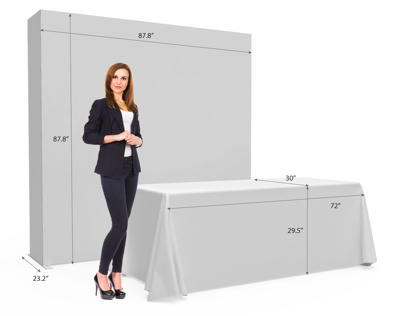 8ft SEGQuick™ Booth 26 - Pop Up Backlit