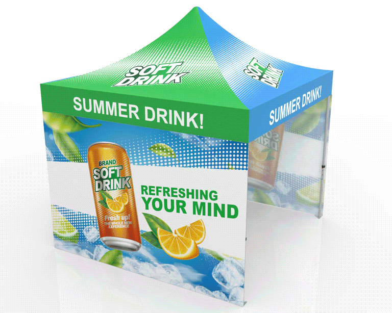 10x10 Pop Up Canopy Tent with 3 Backwalls