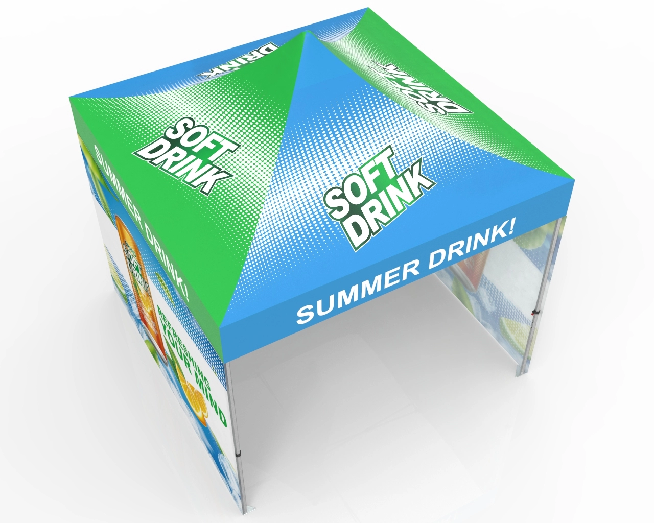 10x10 Pop Up Canopy Tent with 3 Backwalls