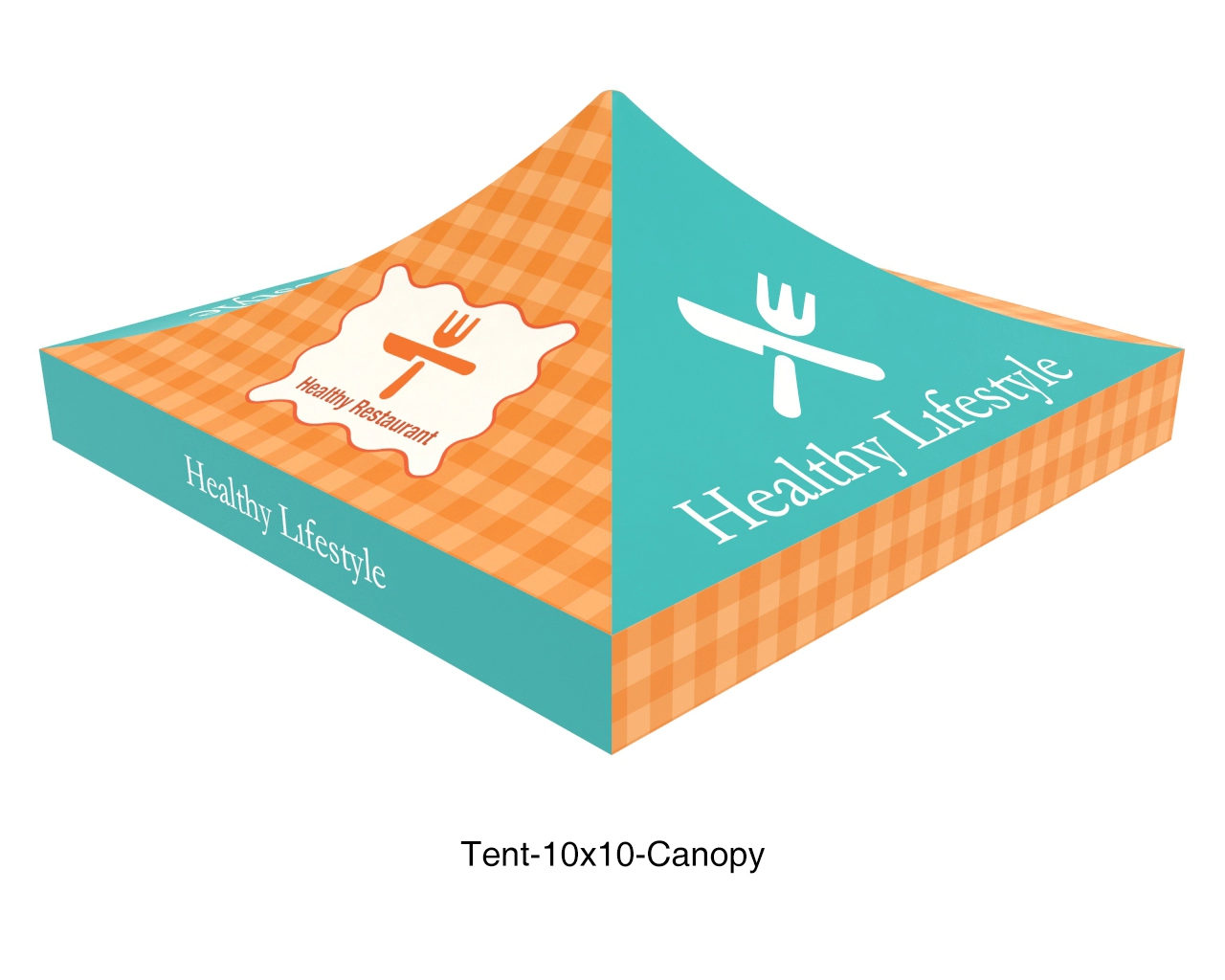 Custom Printed Canopy Tent - Top Graphic