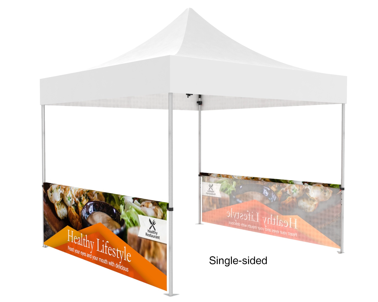 Custom Printed Tent Halfwall for 10x10 Tent
