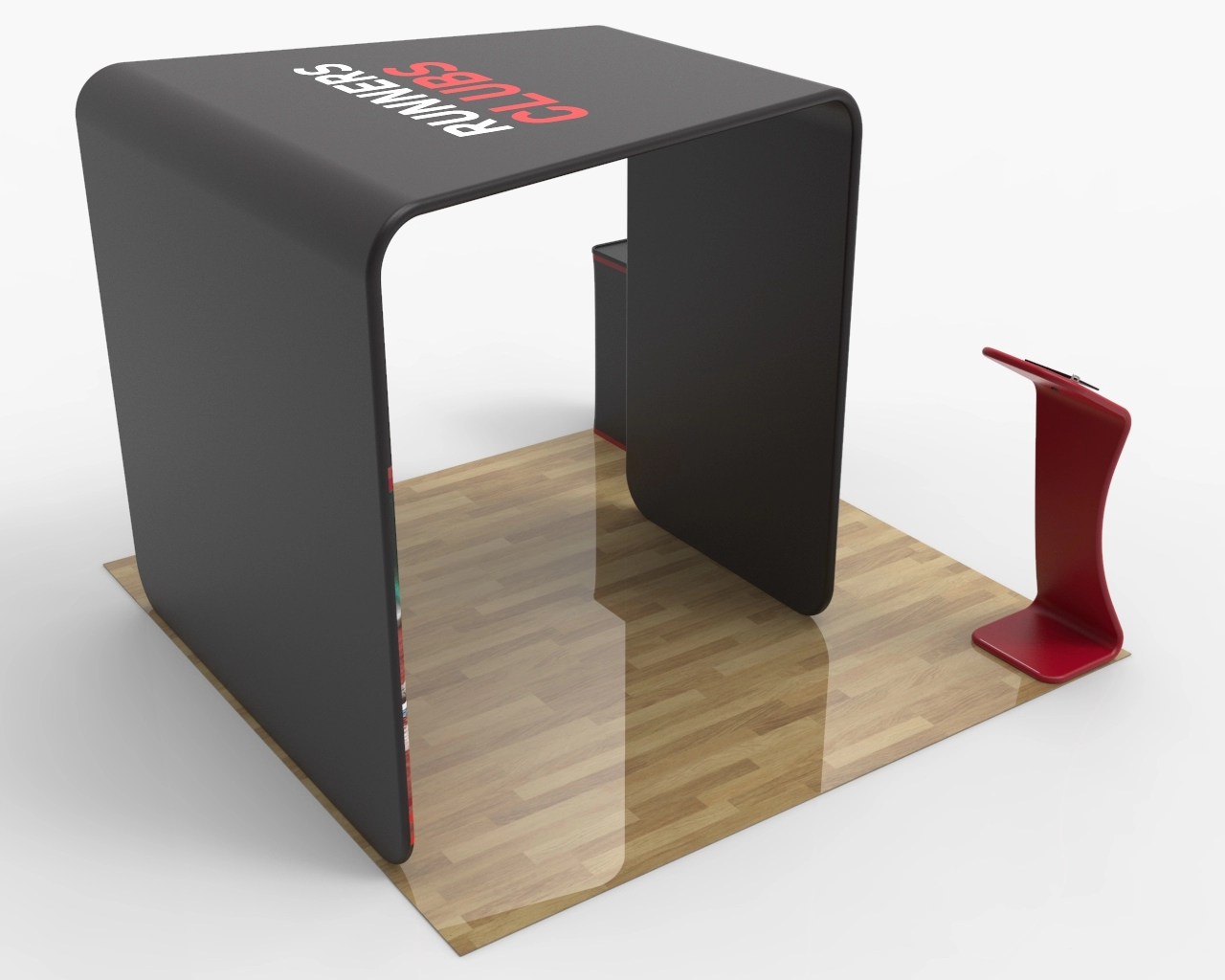 10x10 Custom Portable Trade Show Booth Kit S for Sportswear & Running Equipment
