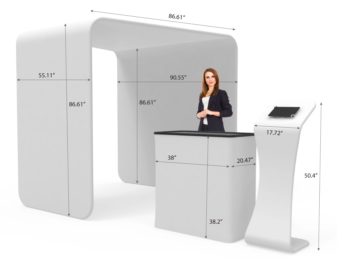 10x10 Custom Portable Trade Show Booth Kit S for Sportswear & Running Equipment