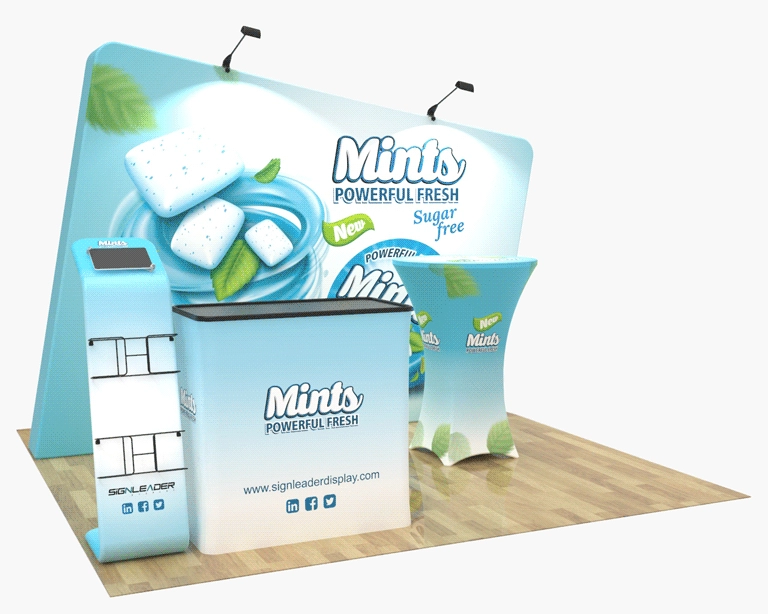 10x10 Custom Trade Show Booth Kit J for Candy & Functional Foods