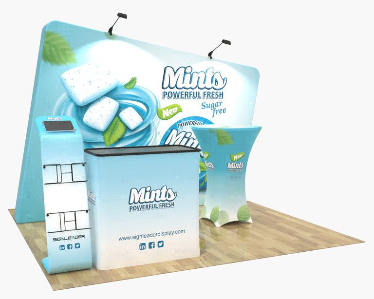 10x10 Custom Trade Show Booth Kit J for Candy & Functional Foods