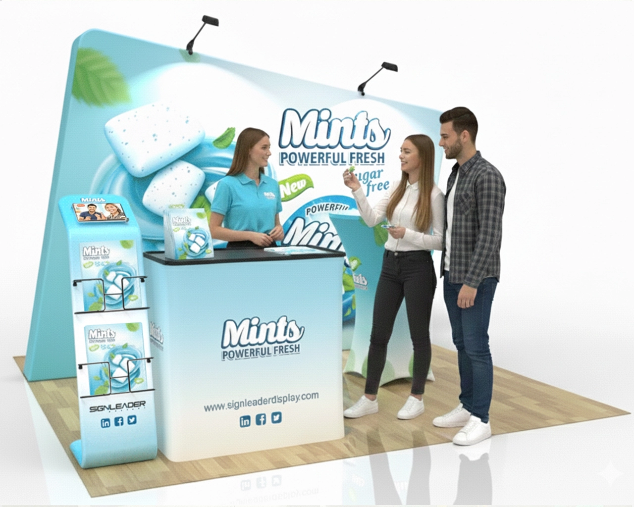 10x10 Custom Trade Show Booth Kit J for Candy & Functional Foods