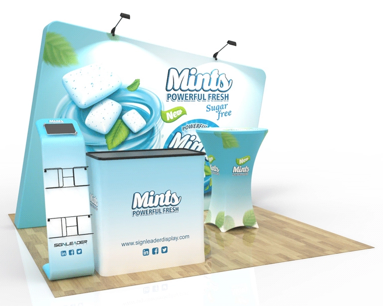 10x10 Custom Trade Show Booth Kit J for Candy & Functional Foods