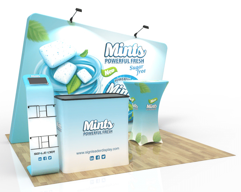 10x10 Custom Trade Show Booth Kit J for Candy & Functional Foods