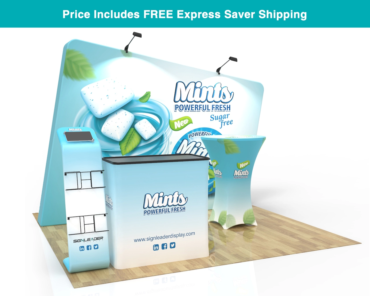 10x10 Custom Trade Show Booth Kit J for Candy & Functional Foods