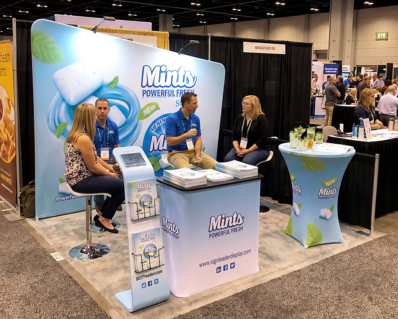 10x10 Custom Trade Show Booth Kit J for Candy & Functional Foods