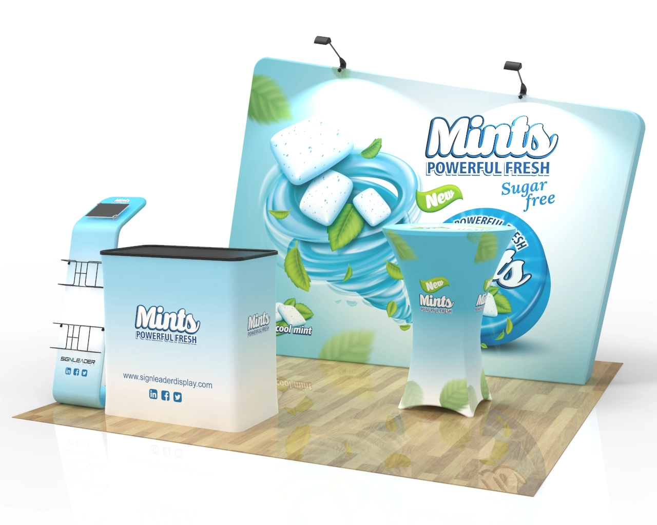 10x10 Custom Trade Show Booth Kit J for Candy & Functional Foods