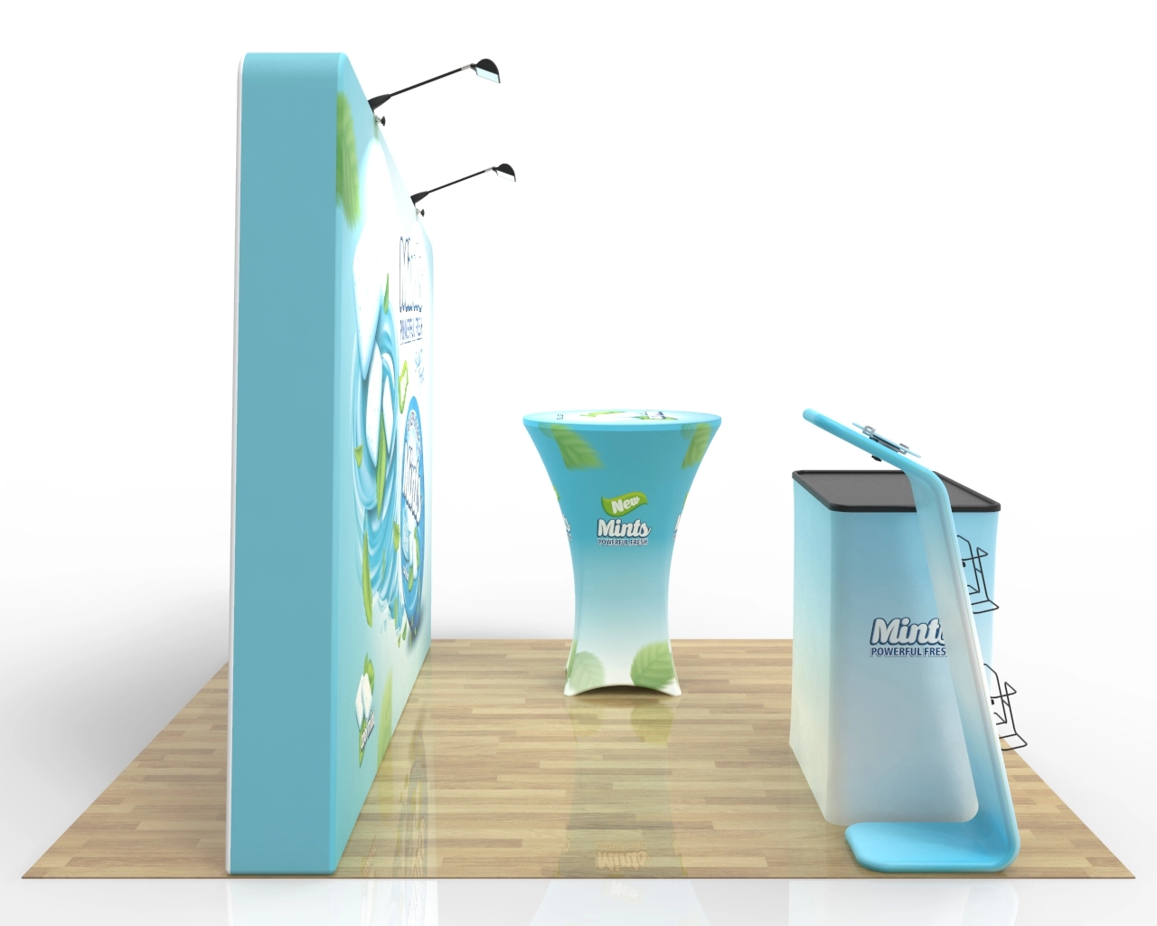 10x10 Custom Trade Show Booth Kit J for Candy & Functional Foods