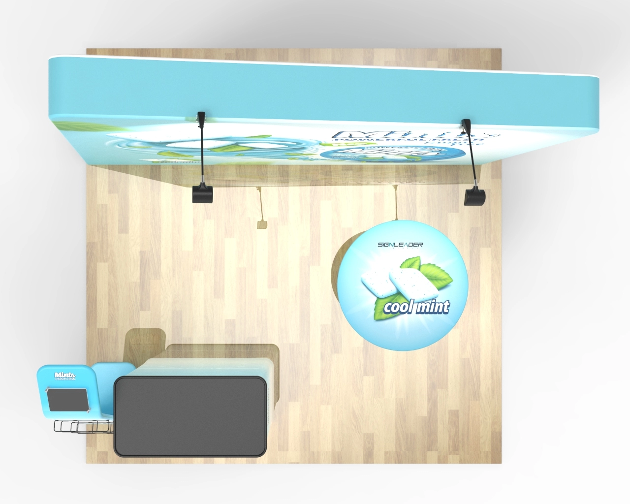 10x10 Custom Trade Show Booth Kit J for Candy & Functional Foods