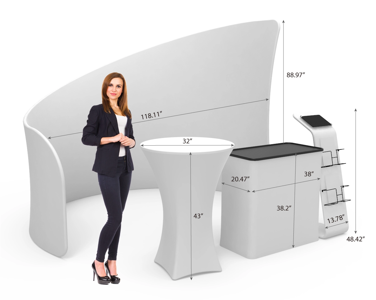 10x10 Custom Trade Show Booth Kit L for Travel Agencies & Destination Marketing​