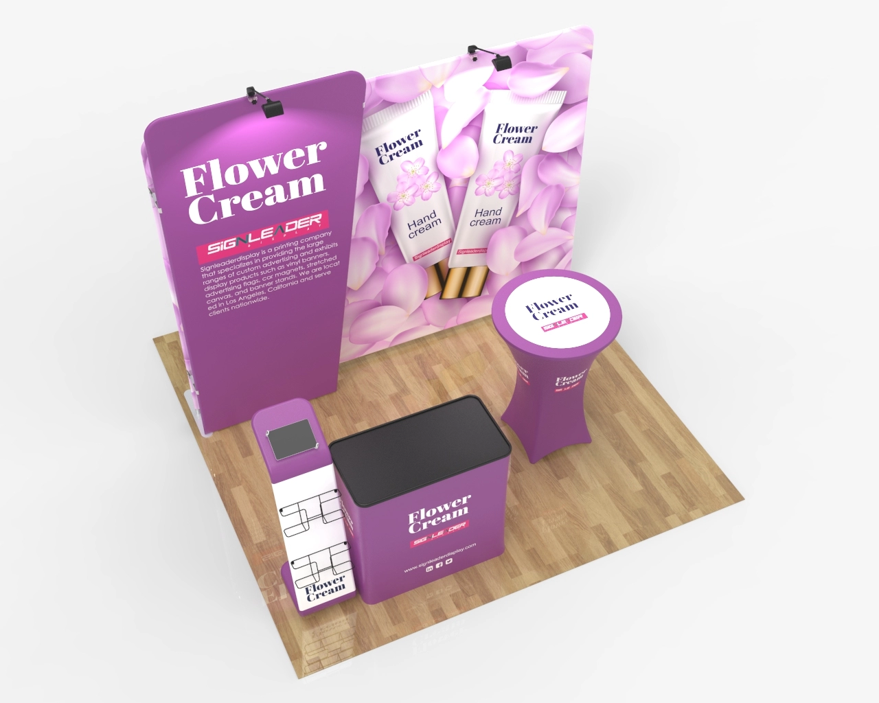 10x10 Custom Trade Show Booth Kit N for Beauty & Skincare