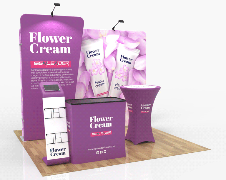 10x10 Custom Trade Show Booth Kit N for Beauty & Skincare