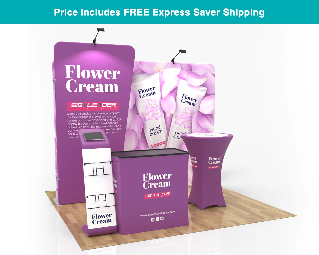 10x10 Custom Trade Show Booth Kit N for Beauty & Skincare