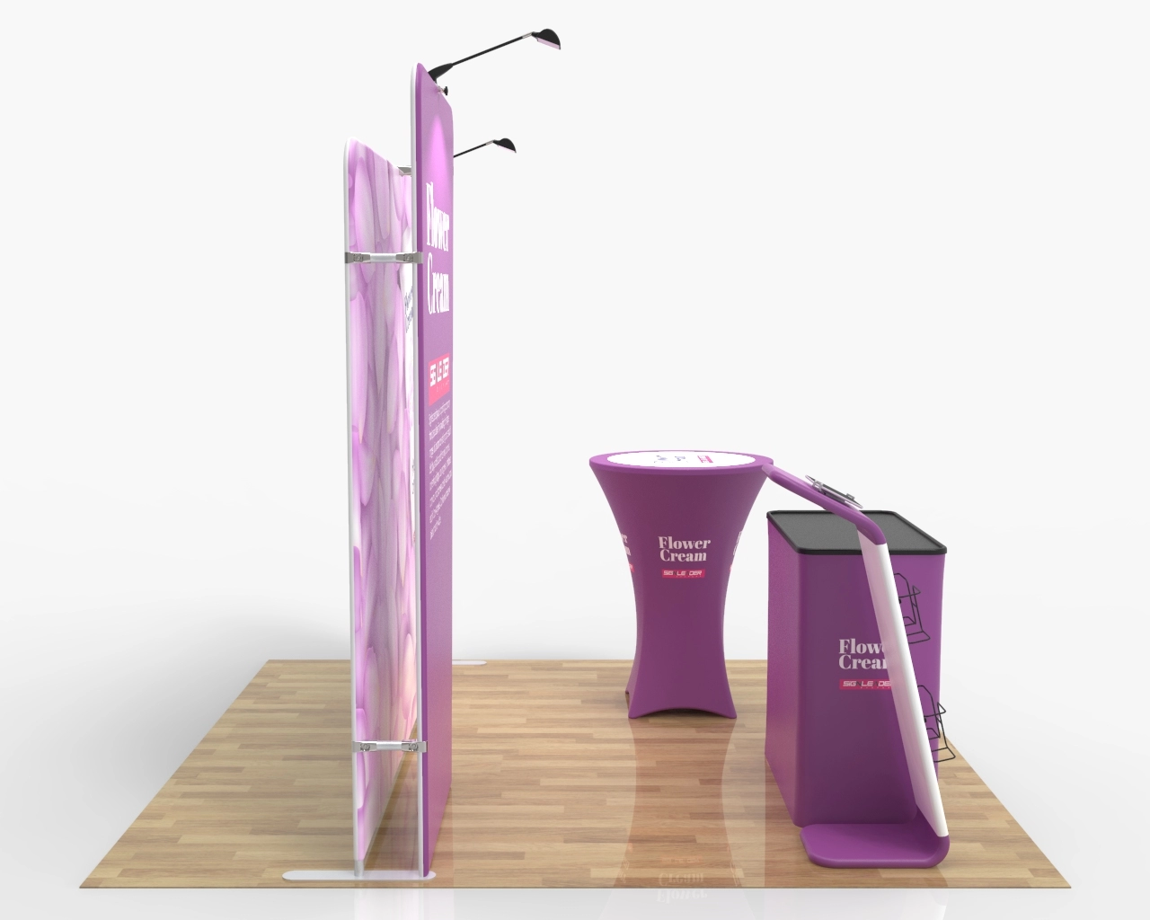 10x10 Custom Trade Show Booth Kit N for Beauty & Skincare