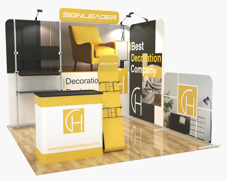 10x10 Custom Trade Show Booth Kit O for Furniture & Building Materials