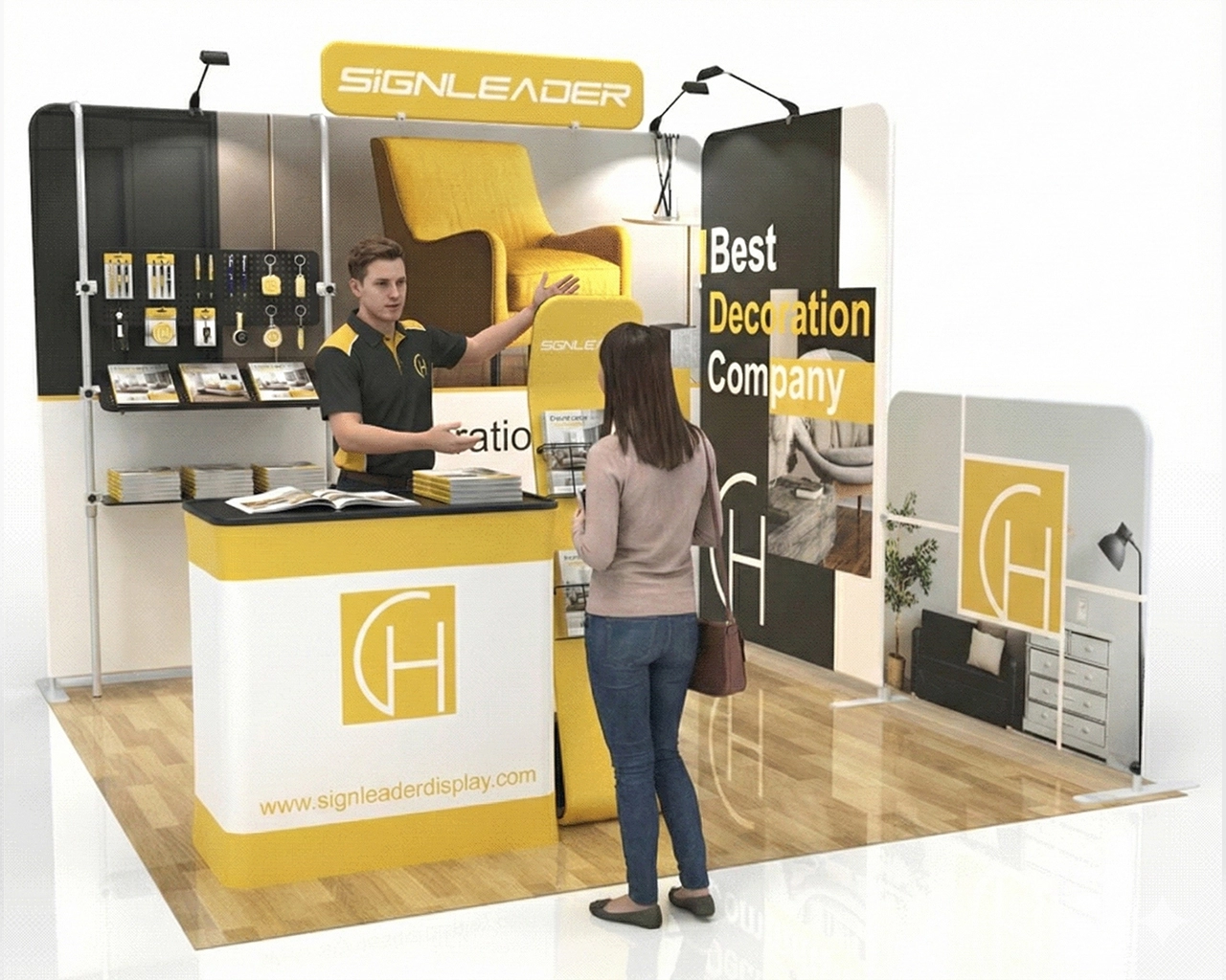 10x10 Custom Trade Show Booth Kit O for Furniture & Building Materials