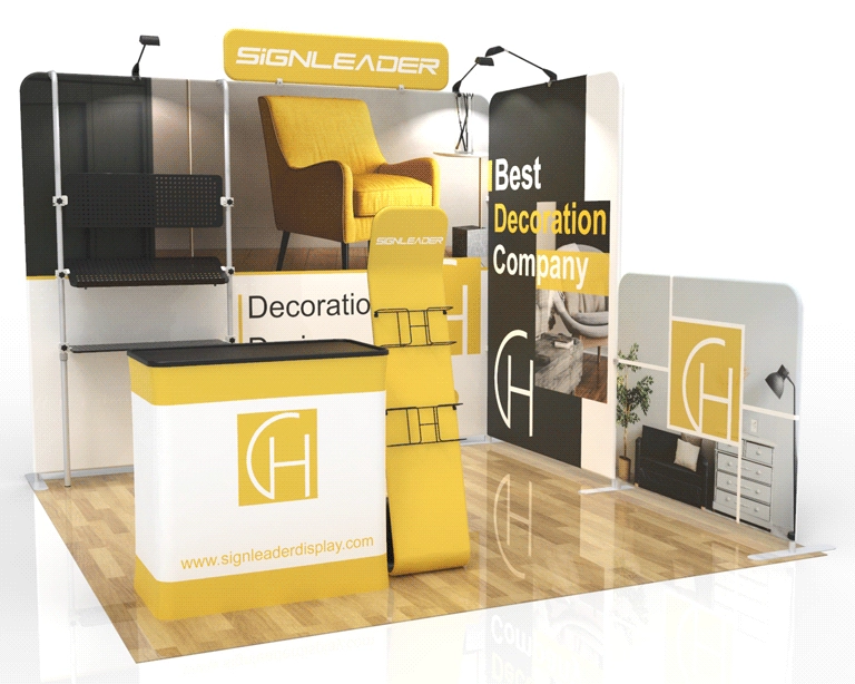 10x10 Custom Trade Show Booth Kit O for Furniture & Building Materials