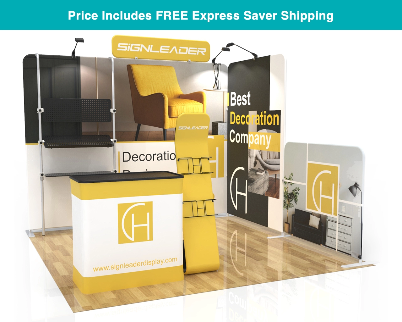 10x10 Custom Trade Show Booth Kit O for Furniture & Building Materials