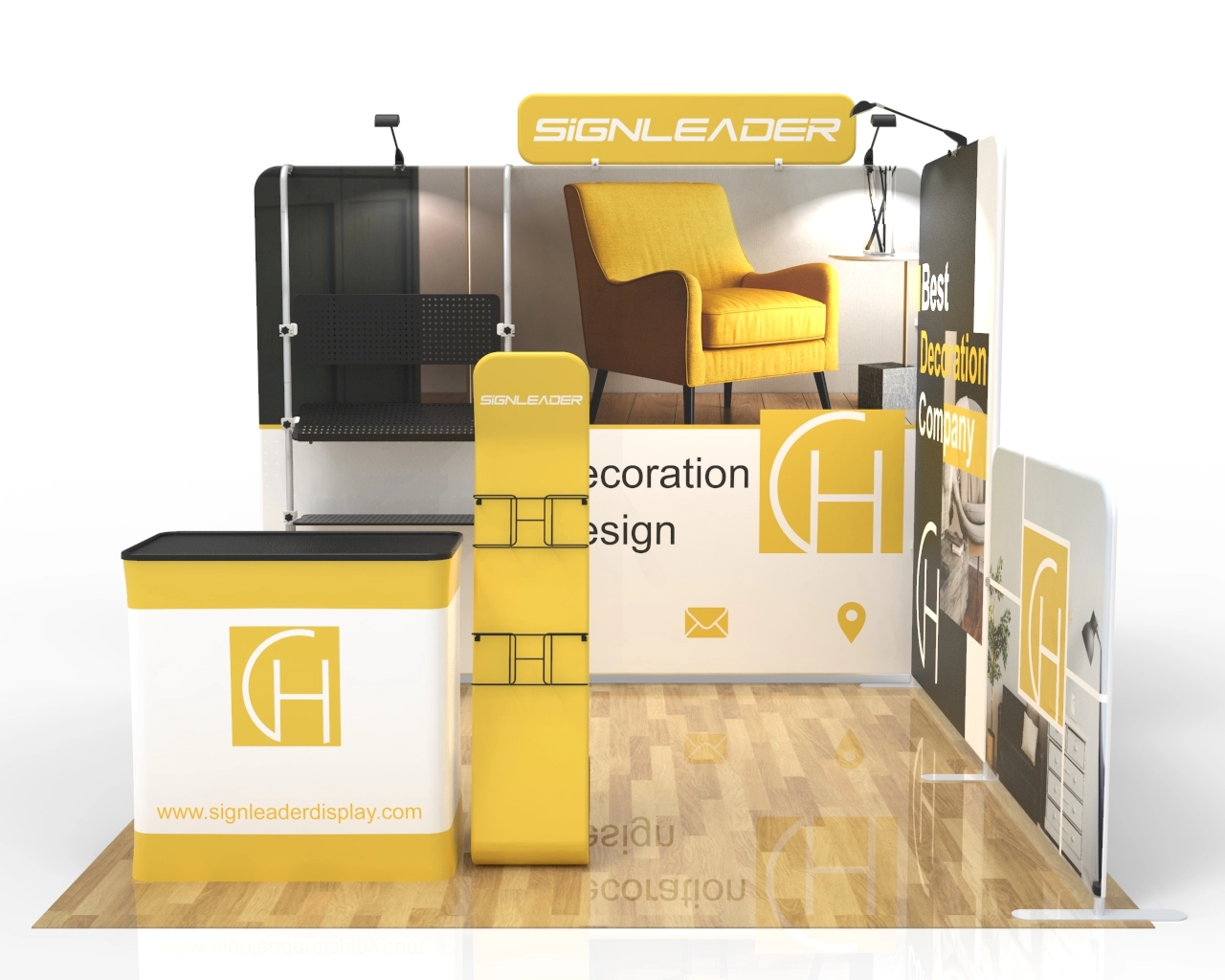 10x10 Custom Trade Show Booth Kit O for Furniture & Building Materials