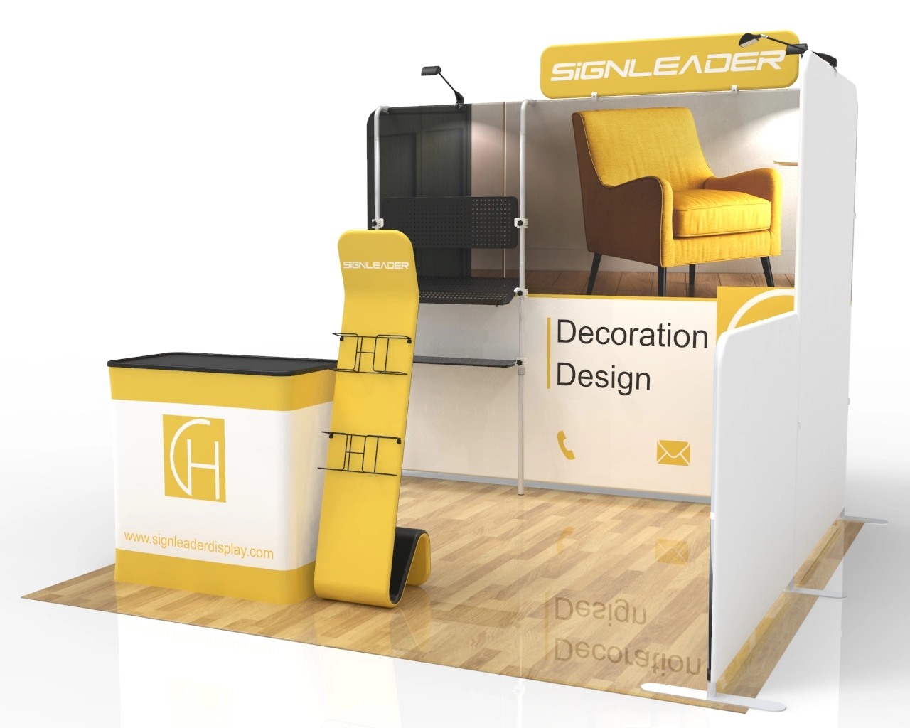 10x10 Custom Trade Show Booth Kit O for Furniture & Building Materials