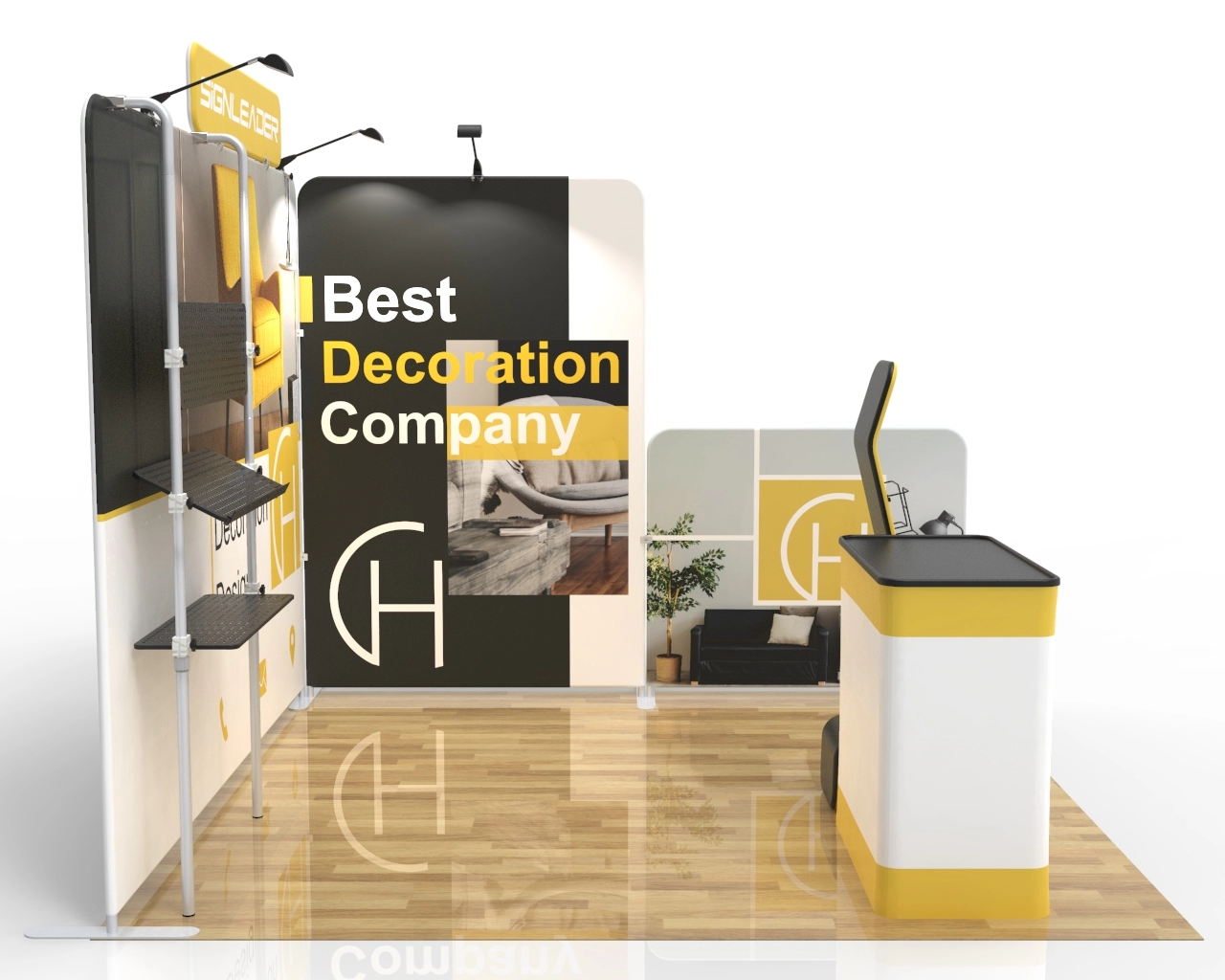 10x10 Custom Trade Show Booth Kit O for Furniture & Building Materials