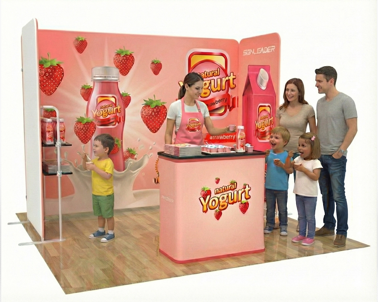 10x10 Custom Trade Show Booth Kit P for Food & Beverage Brands