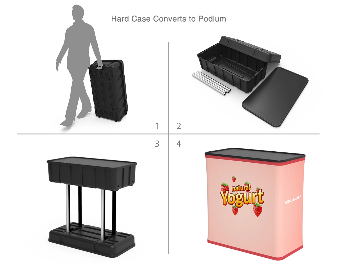 10x10 Custom Trade Show Booth Kit P for Food & Beverage Brands