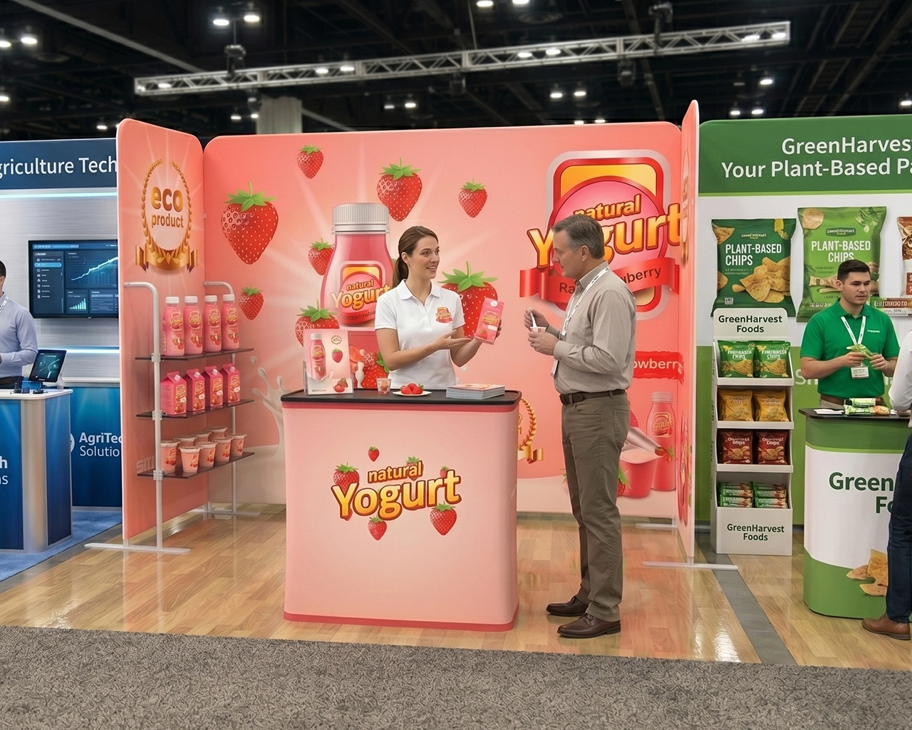 10x10 Custom Trade Show Booth Kit P for Food & Beverage Brands