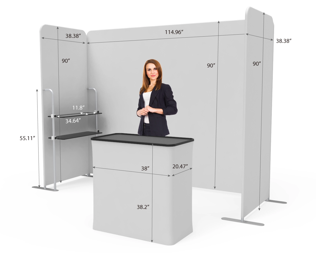 10x10 Custom Trade Show Booth Kit P for Food & Beverage Brands