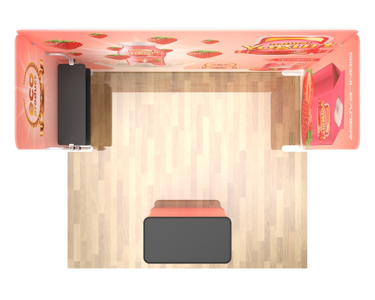 10x10 Custom Trade Show Booth Kit P for Food & Beverage Brands