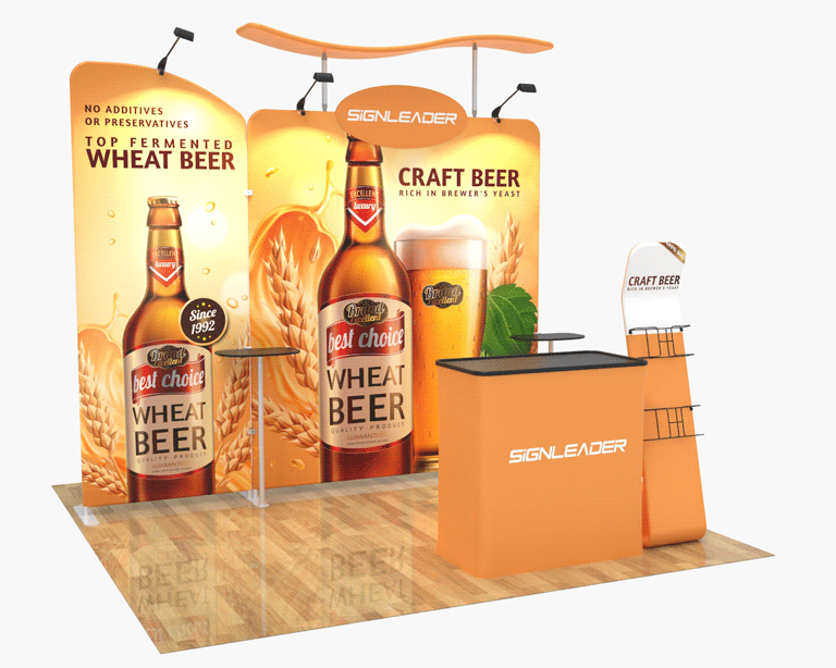 10x10 Custom Trade Show Booth Kit R for Craft Beer & Beverages