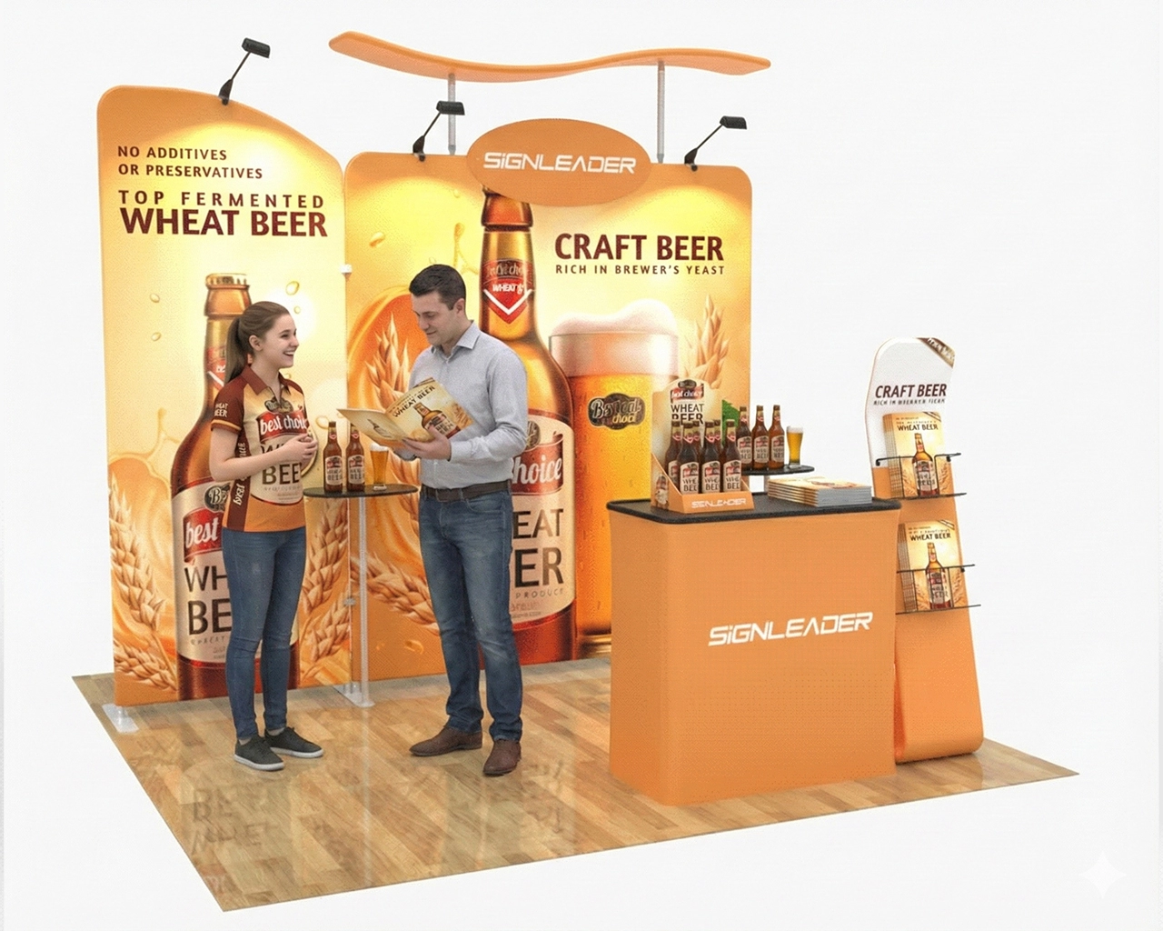 10x10 Custom Trade Show Booth Kit R for Craft Beer & Beverages