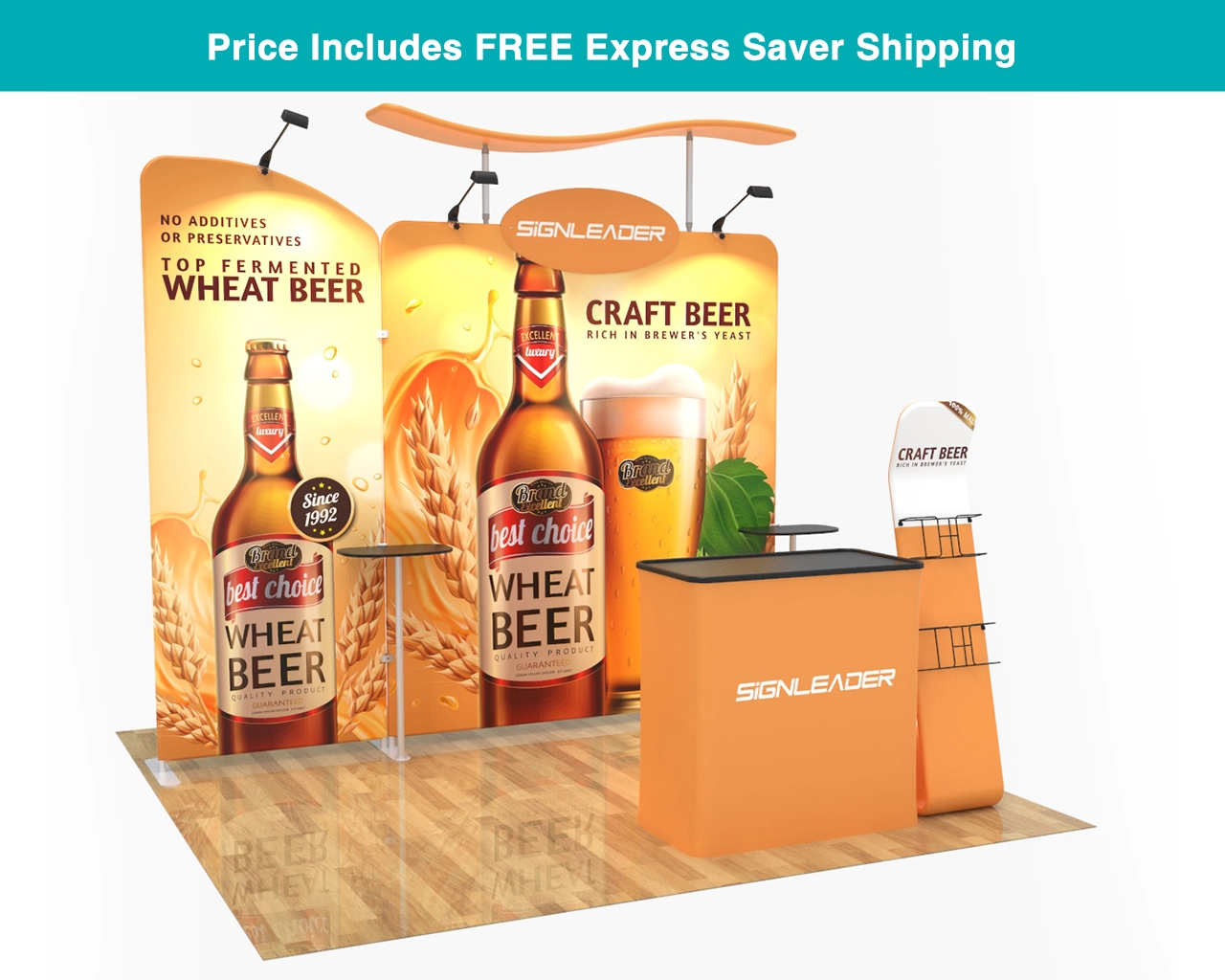 10x10 Custom Trade Show Booth Kit R for Craft Beer & Beverages