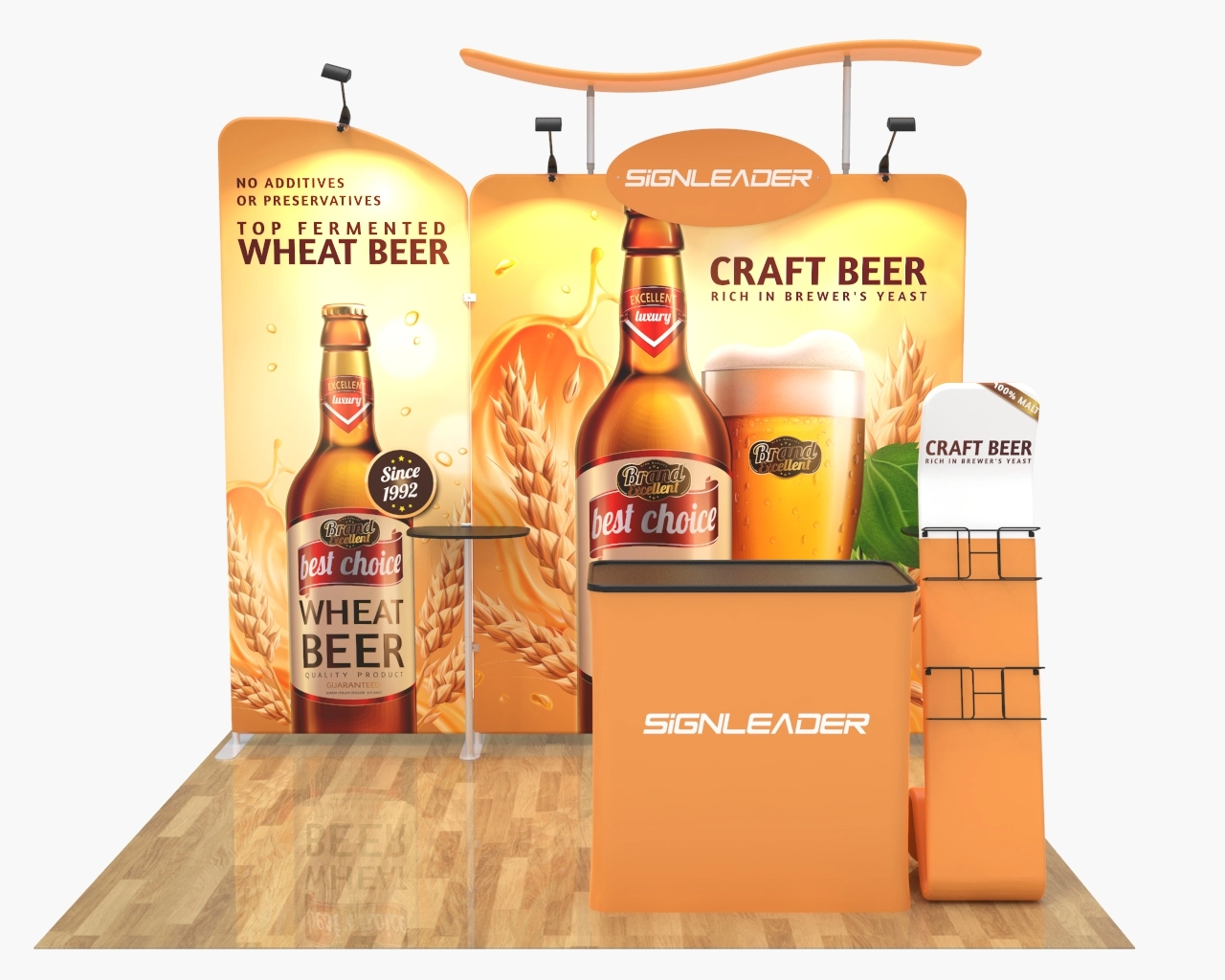 10x10 Custom Trade Show Booth Kit R for Craft Beer & Beverages