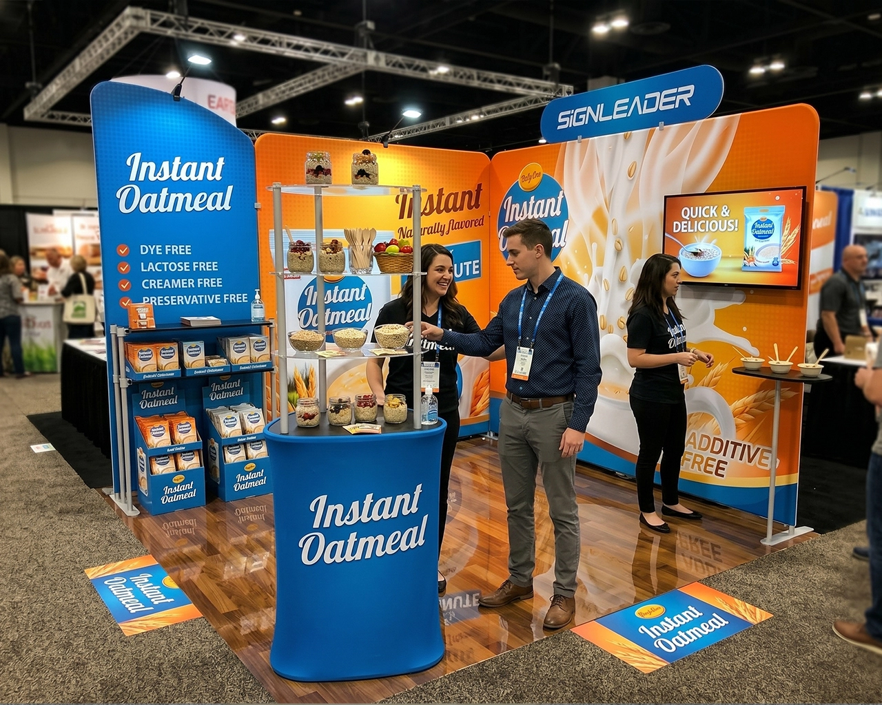 Custom Trade Show Booth Kit T for Healthy Foods & Cereals - 10ft & 20ft Options