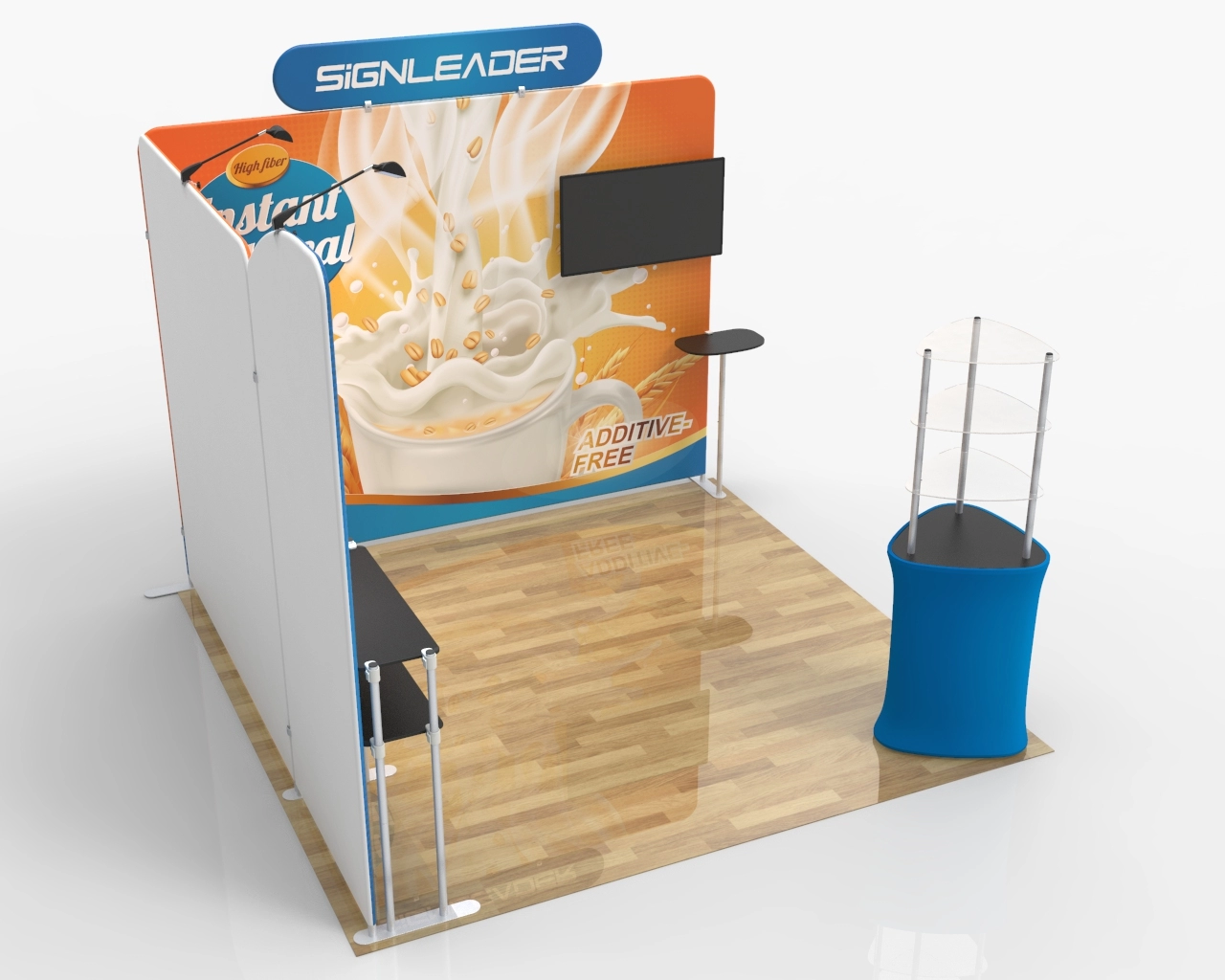 Custom Trade Show Booth Kit T for Healthy Foods & Cereals - 10ft & 20ft Options