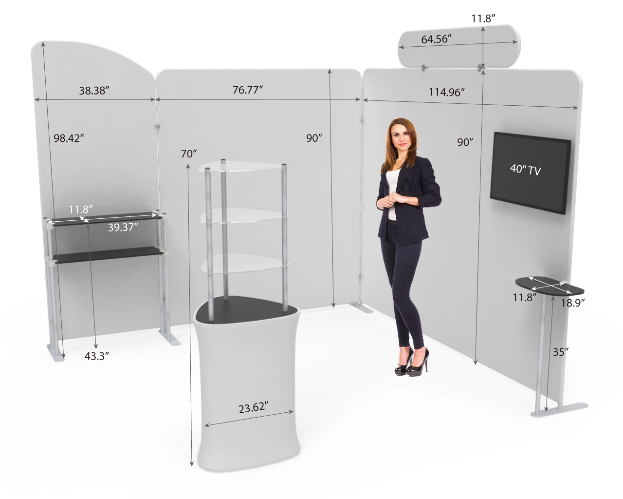 Custom Trade Show Booth Kit T for Healthy Foods & Cereals - 10ft & 20ft Options