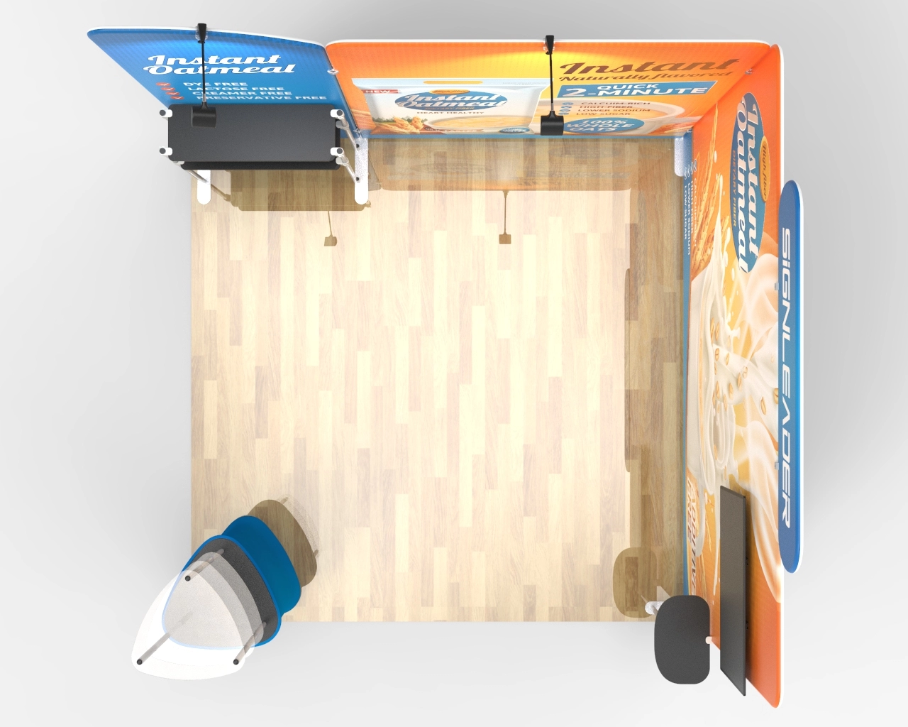 Custom Trade Show Booth Kit T for Healthy Foods & Cereals - 10ft & 20ft Options