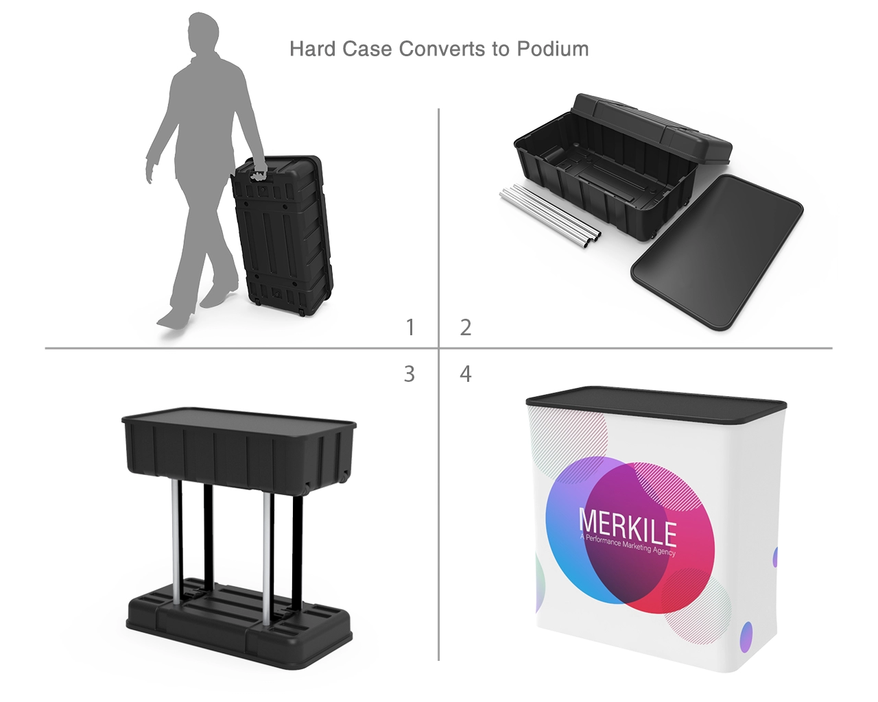 10x10 Custom Trade Show Booth Package 28 for SaaS, Marketing & EdTech Exhibitions