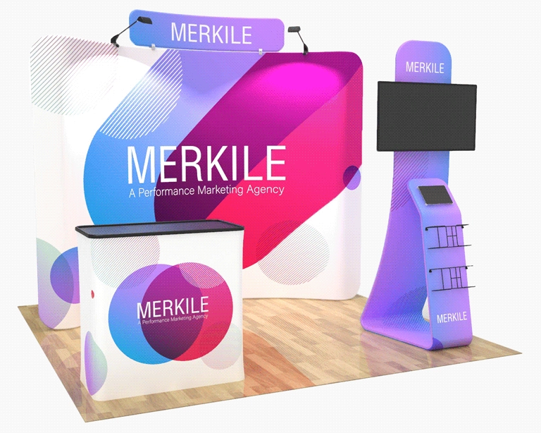10x10 Custom Trade Show Booth Package 28 for SaaS, Marketing & EdTech Exhibitions