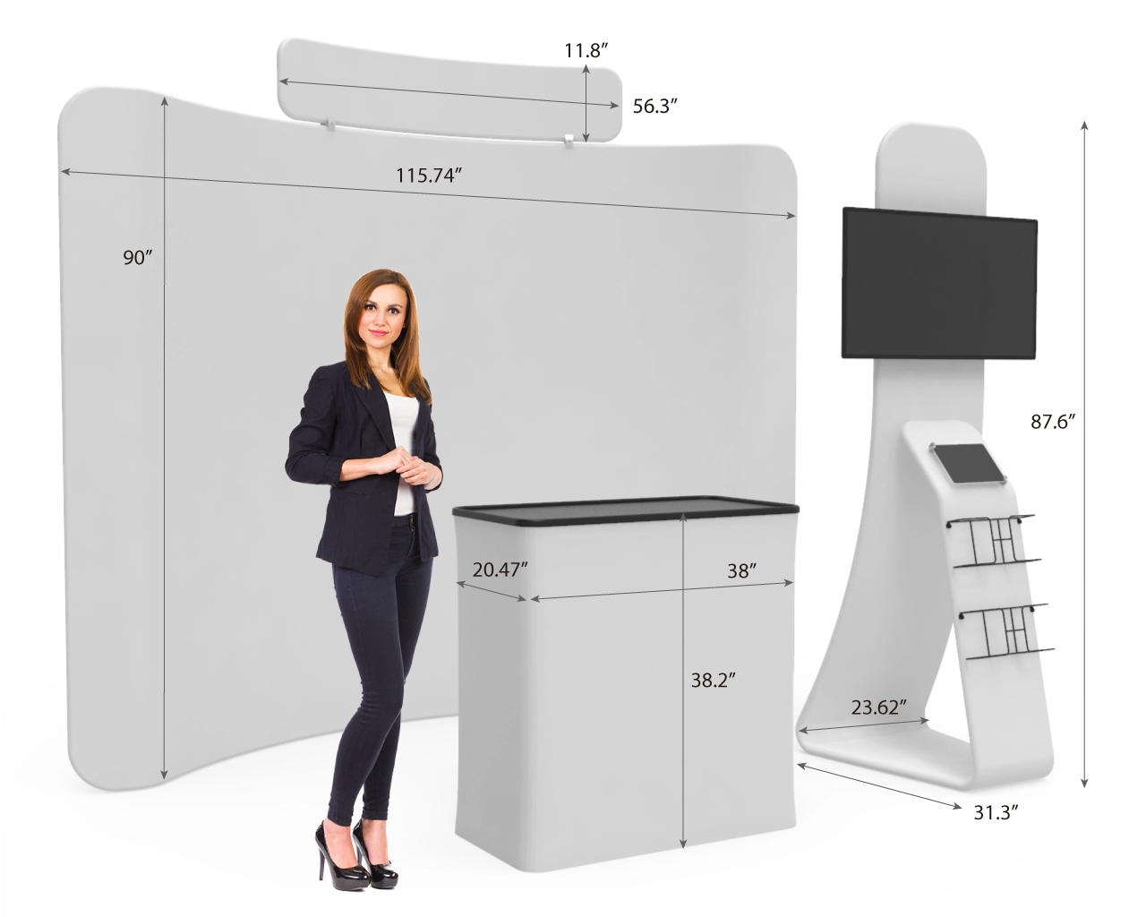 10x10 Custom Trade Show Booth Package 28 for SaaS, Marketing & EdTech Exhibitions