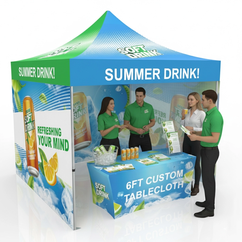 10x10 Pop Up Canopy Tent with 3 Backwalls