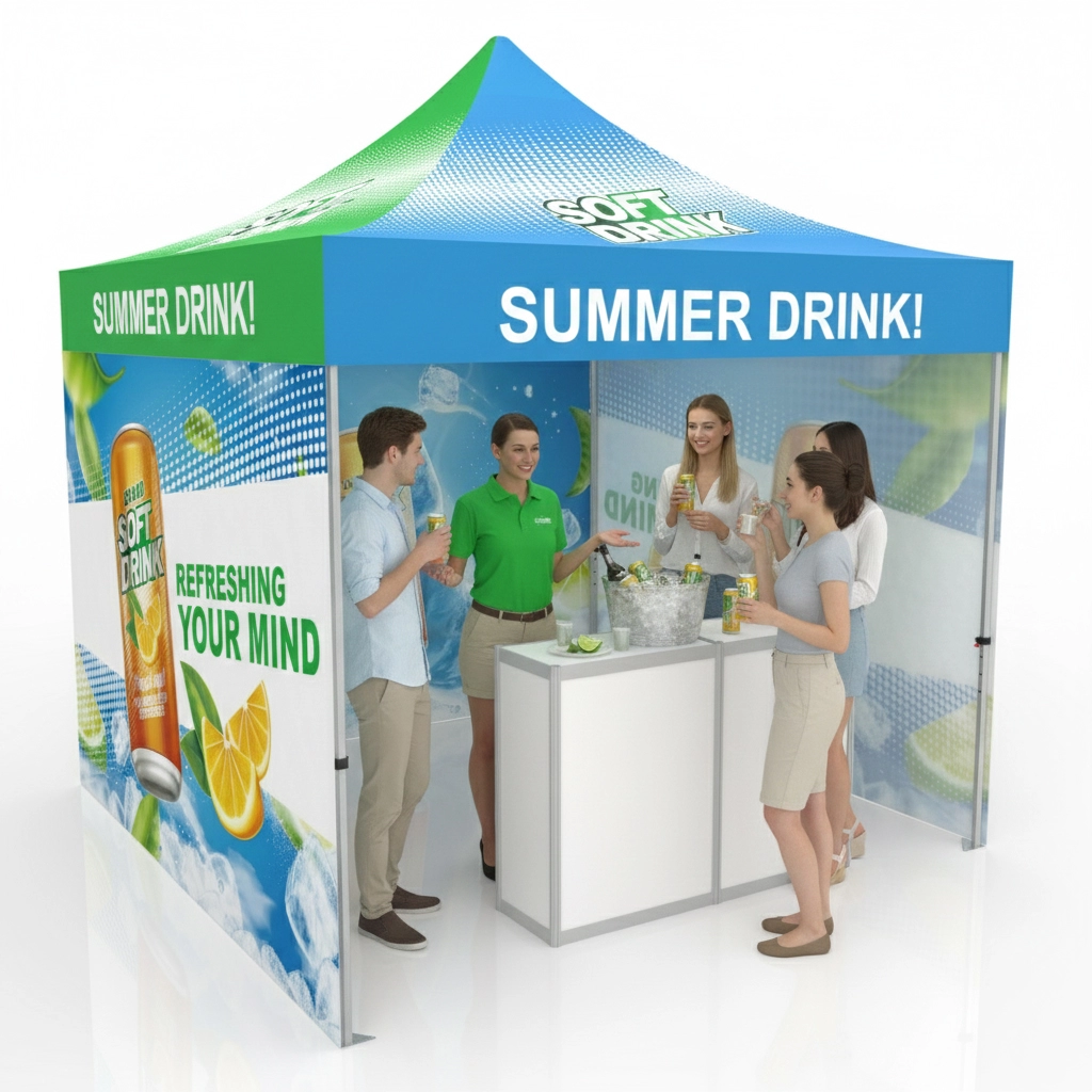 10x10 Pop Up Canopy Tent with 3 Backwalls