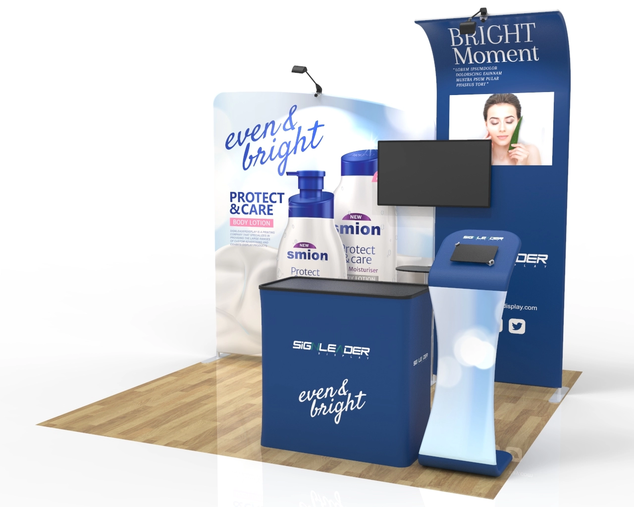 10x10 Portable Beauty & Skincare Trade Show Booth Idea 17