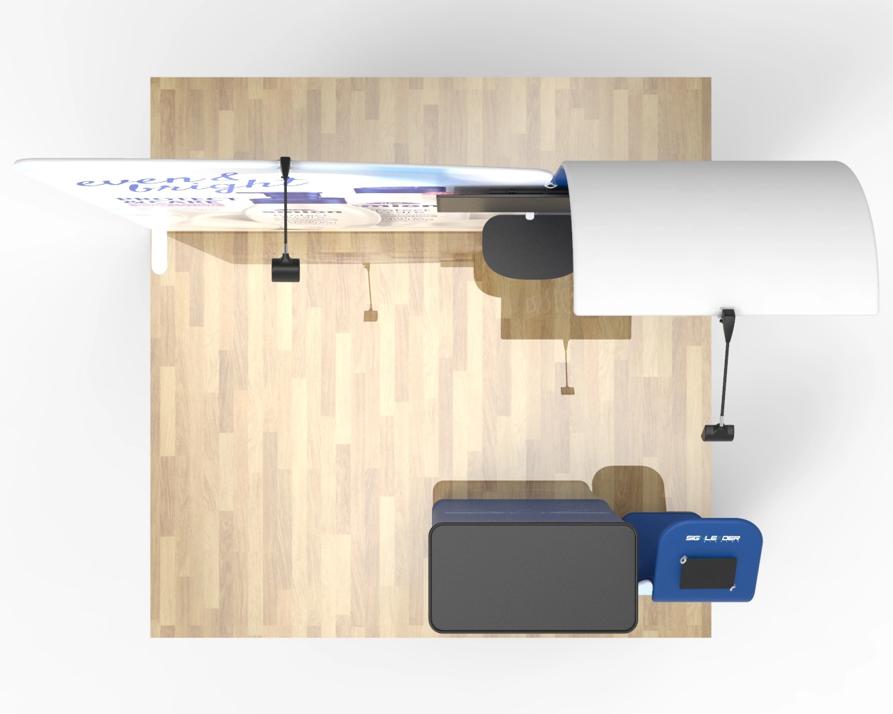 10x10 Portable Beauty & Skincare Trade Show Booth Idea 17